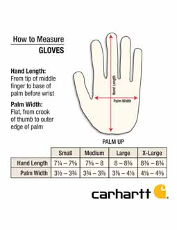 Carhartt Glove Size Chart