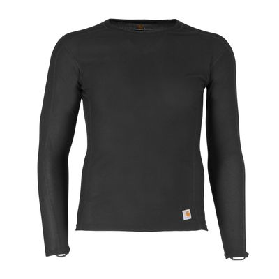 Carhartt Underwear: Men's MBL113 Black Base Force Midweight Classic Crew  Thermal